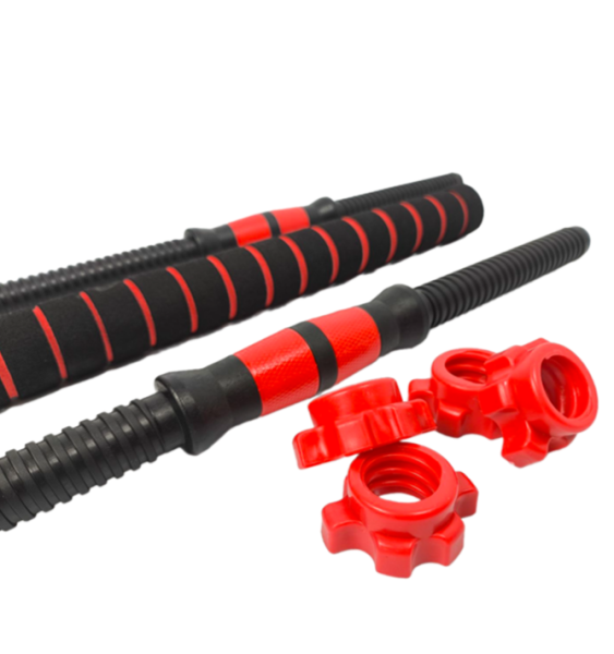 Набор гантельных грифов с соединительным коннектором AMETIST 40 см. (посад. диаметр 25 мм.) пластик